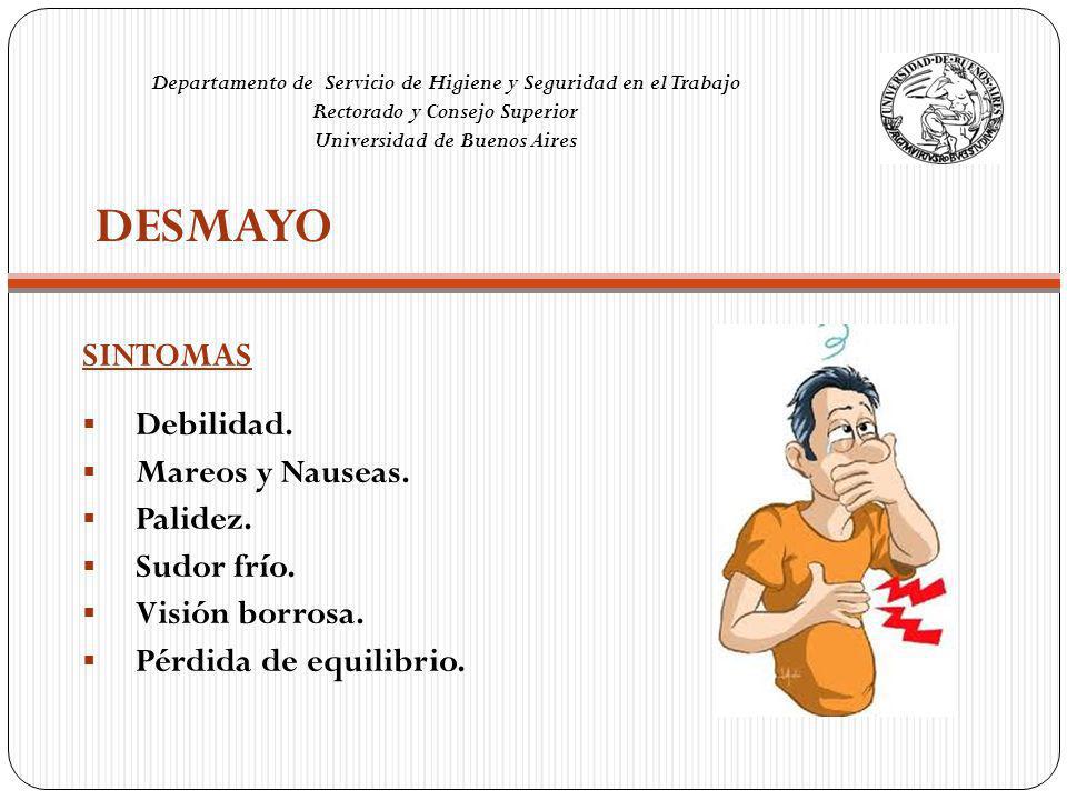mareos nauseas y sudor frio